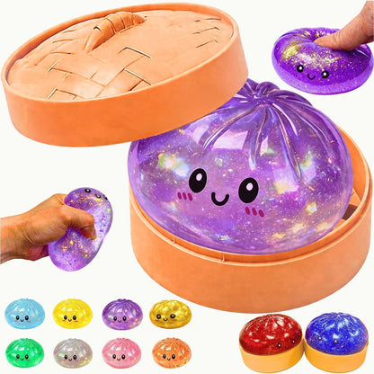 KINETICS LIGHTING Dumpling Squishy Toy Soft Slow Rising Squeeze Bun Squishy Mystery Design