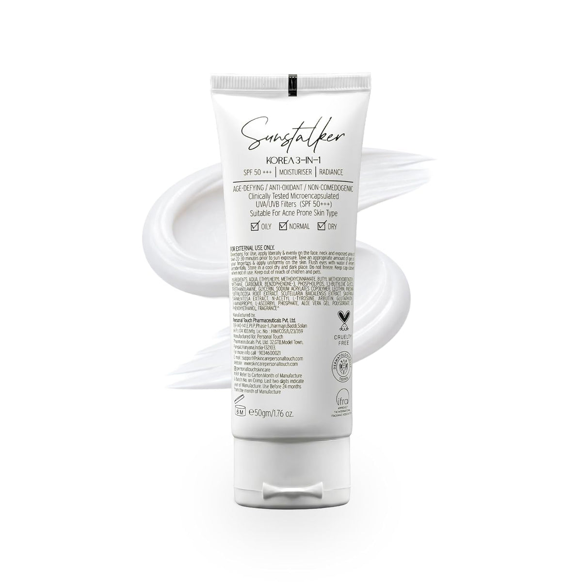 Sunstalker 3-in-1 Sunscreen SPF 50+++ (Moisturizer + Serum)