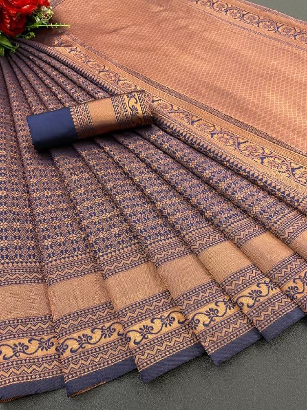 Vasthrlay Traditional Saree in Classic with refined kanjivaram ethnic appeal