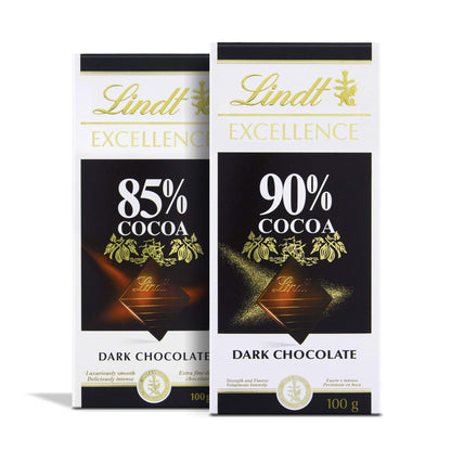 Lindt Excellence Dark 85 Cocoa Chocolate Bar and LINDT