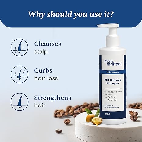 Man Matters DHT Blocking Anti Hair Fall Shampoo - PUSHMYCART