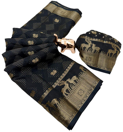 Vasthrlay Classic Kanjivaram Weaving Saree for festive ethnic occasions
