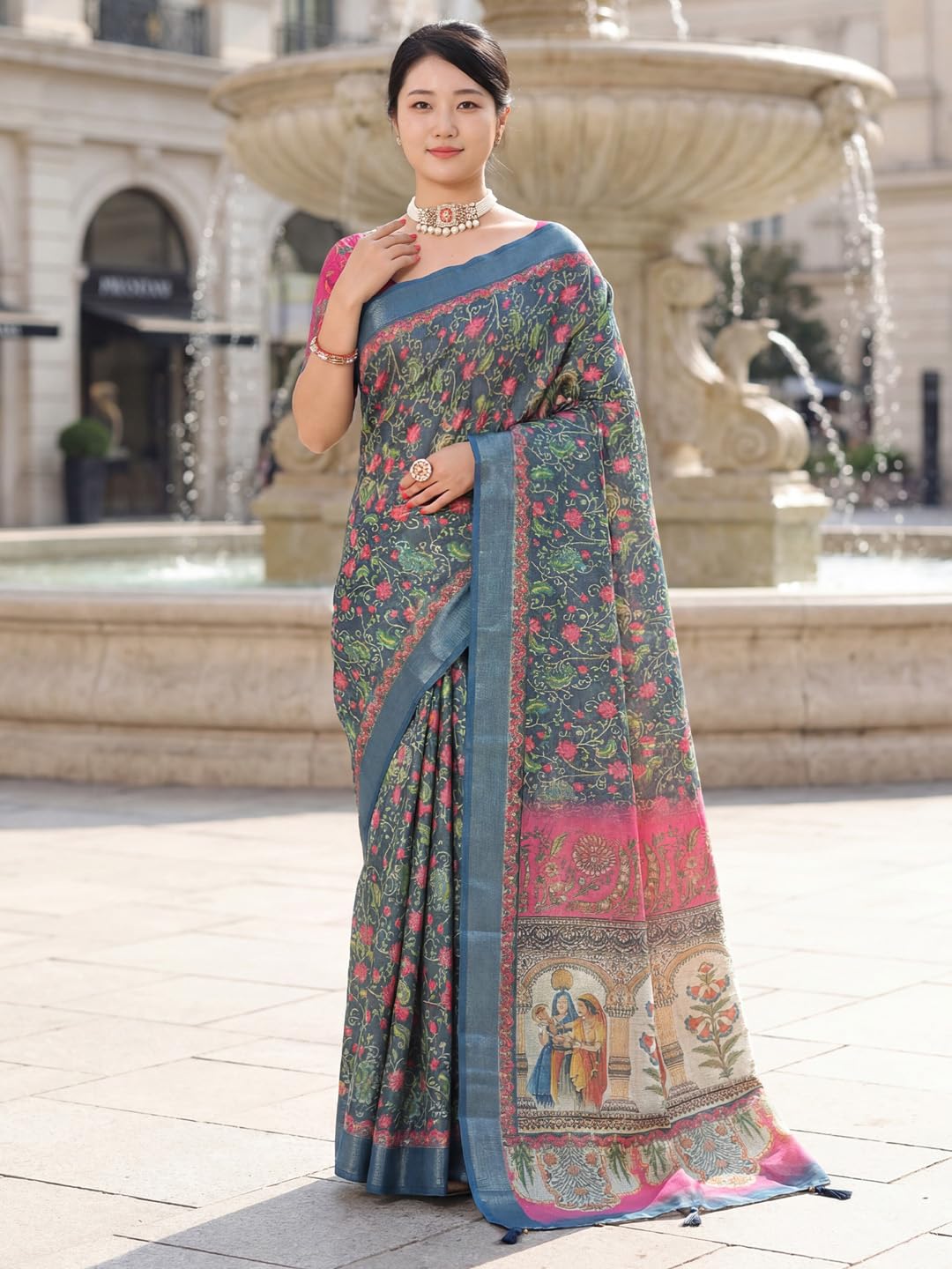 Vasthrlay Cotton Ethnic Wear with traditional design