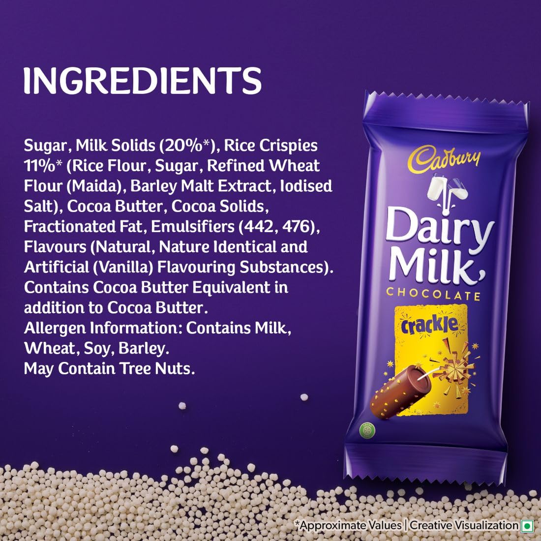Cadbury Dairy Milk Crackle Chocolate Bar
