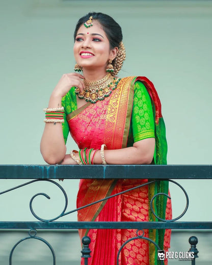 Vasthrlay Green Traditional Saree for wedding and party wear styling