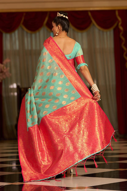 Vasthrlay Designer Saree in Classic with refined organza ethnic appeal