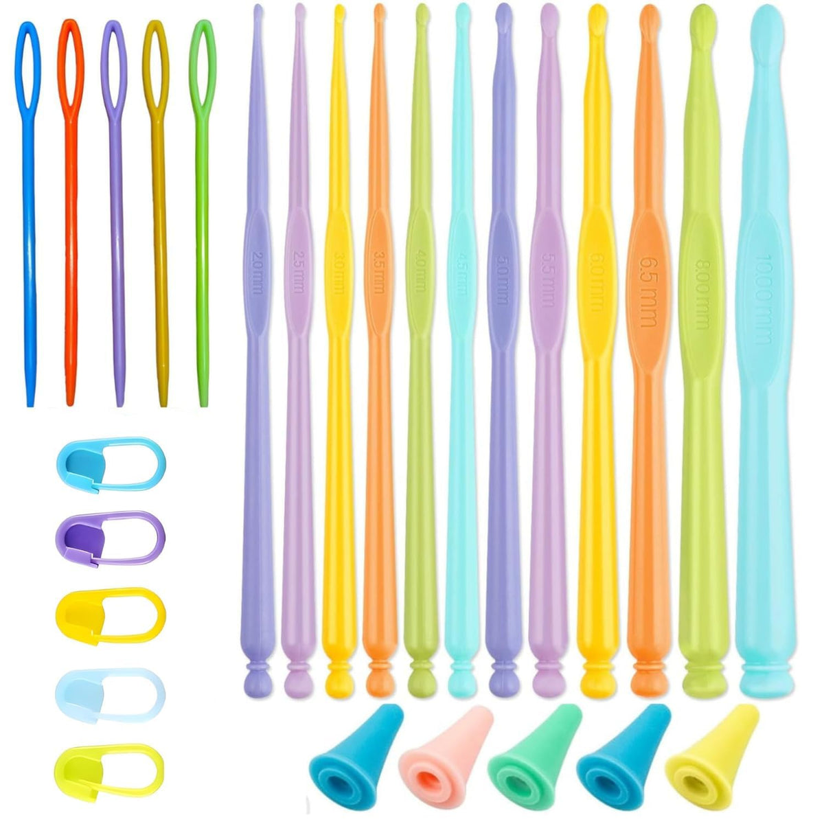 12 PCS Crochet Hooks, Ergonomic Handle Crochet Hooks Set for Arthritic Hands - image 1