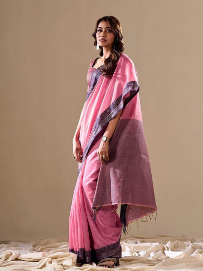 Vasthrlay Cotton Classic Saree with decorative wedding design