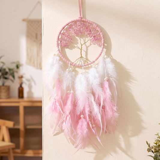 Jeevan Handicraft Pink Tree of Life Dream Catcher 38 cm