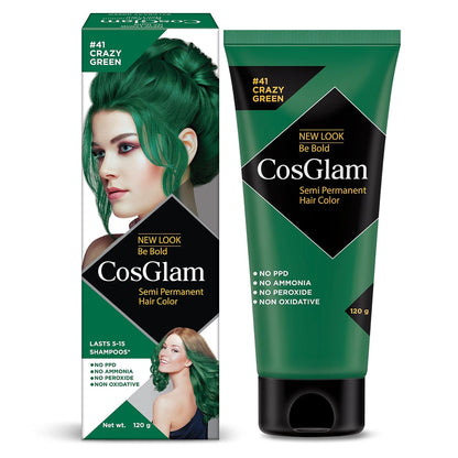 Semi Permanent Hair Color for Women & Men (#41 Crazy Green)