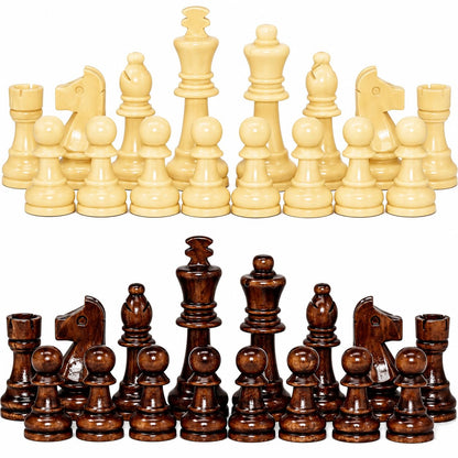 Wooden Folding Chess Set 12 Inch Handmade with Storage