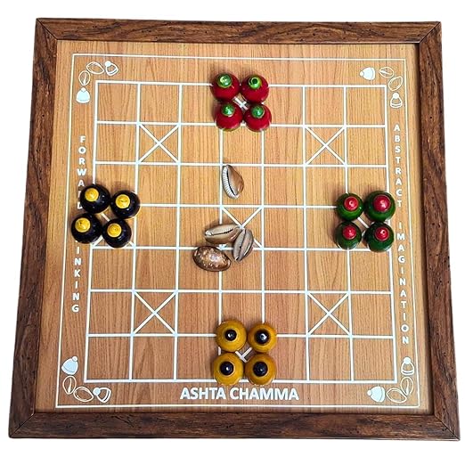 Ludo Board Game/Logical/Strategy Size 12 * 12inch Wooden Coins