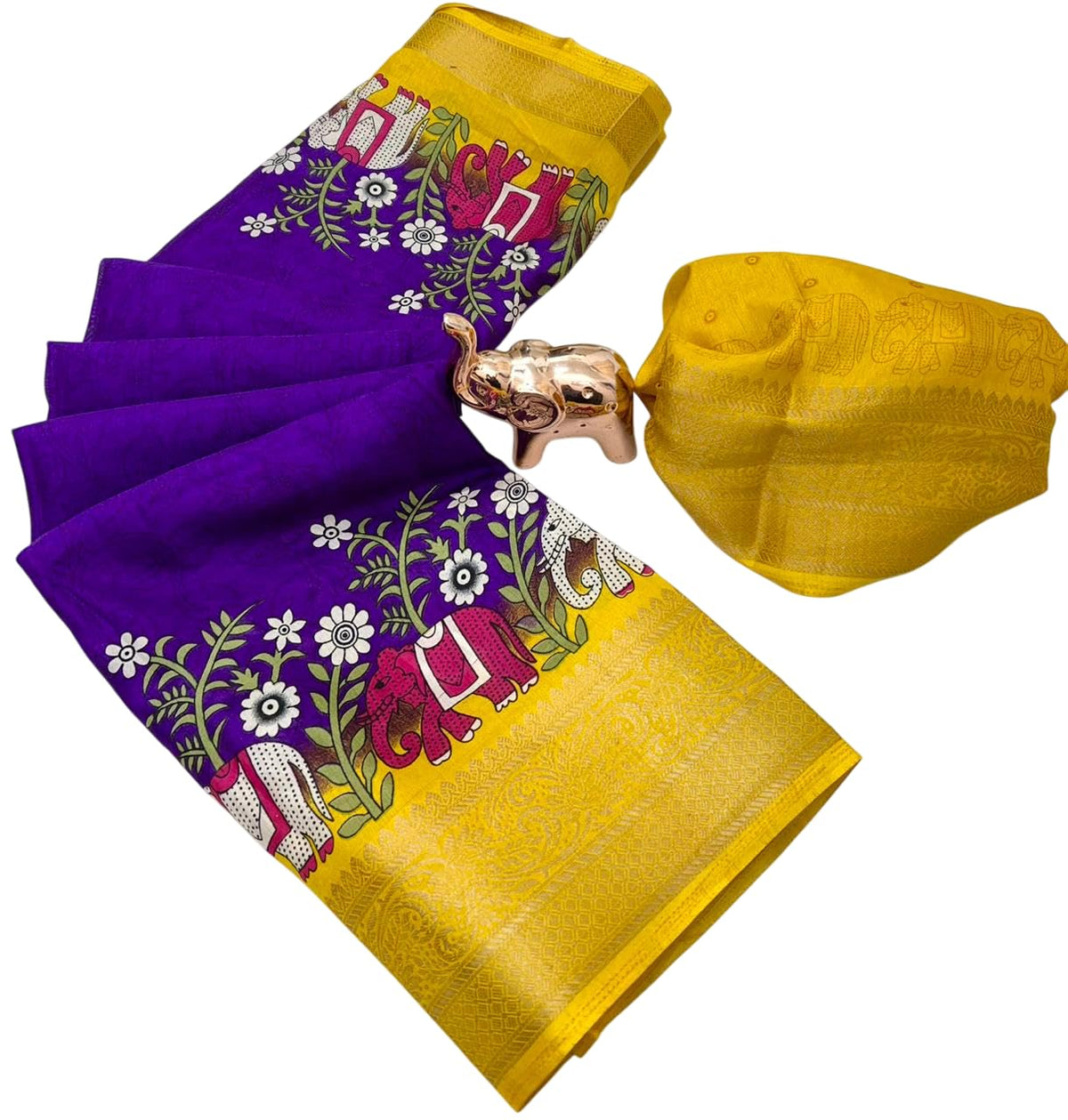Vasthrlay Classic Tussar Silk Traditional Saree for festive ethnic occasions