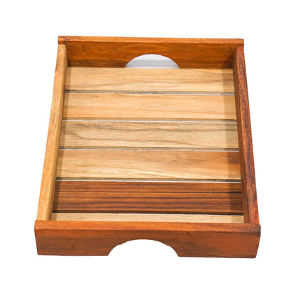 Sanjeev Kapoor Slat Handle Wooden Serving Tray