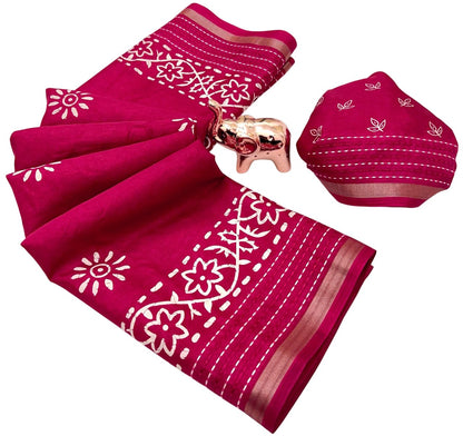 Vasthrlay Classic Tussar Floral Saree for festive ethnic occasions