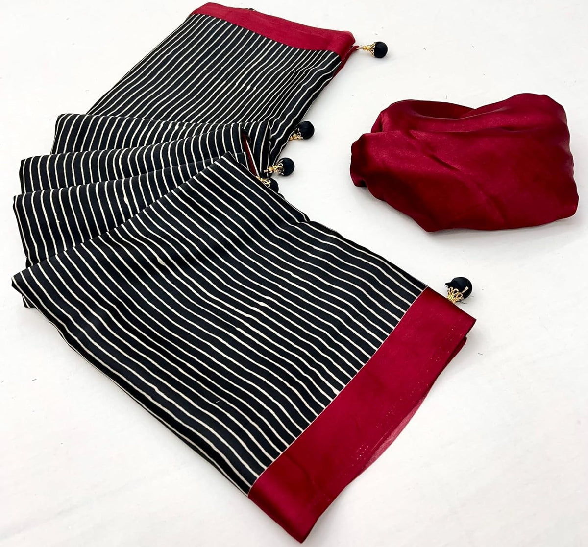 Vasthrlay Crepe Classic Saree with decorative Traditional design