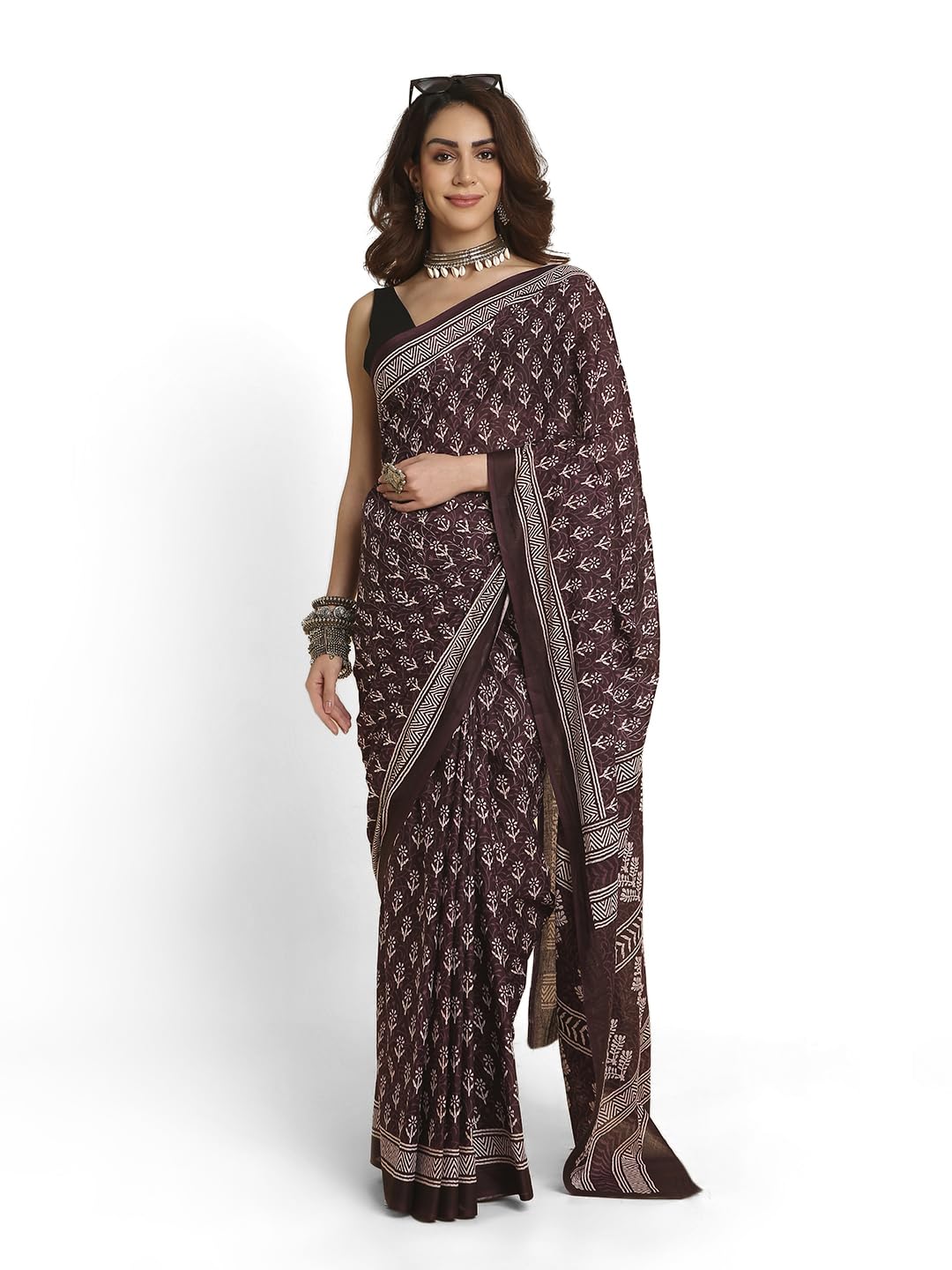Vasthrlay Classic Ethnic Printed Saree for festive ethnic occasions