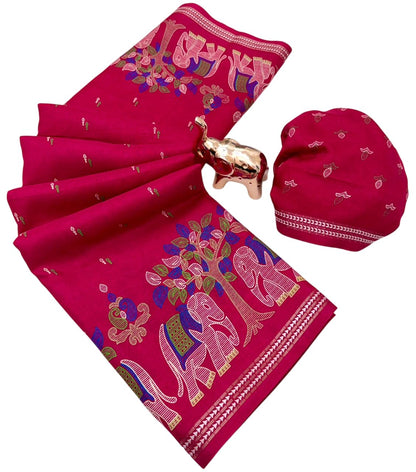 Vasthrlay Classic Ethnic Kalamkari Saree for festive ethnic occasions