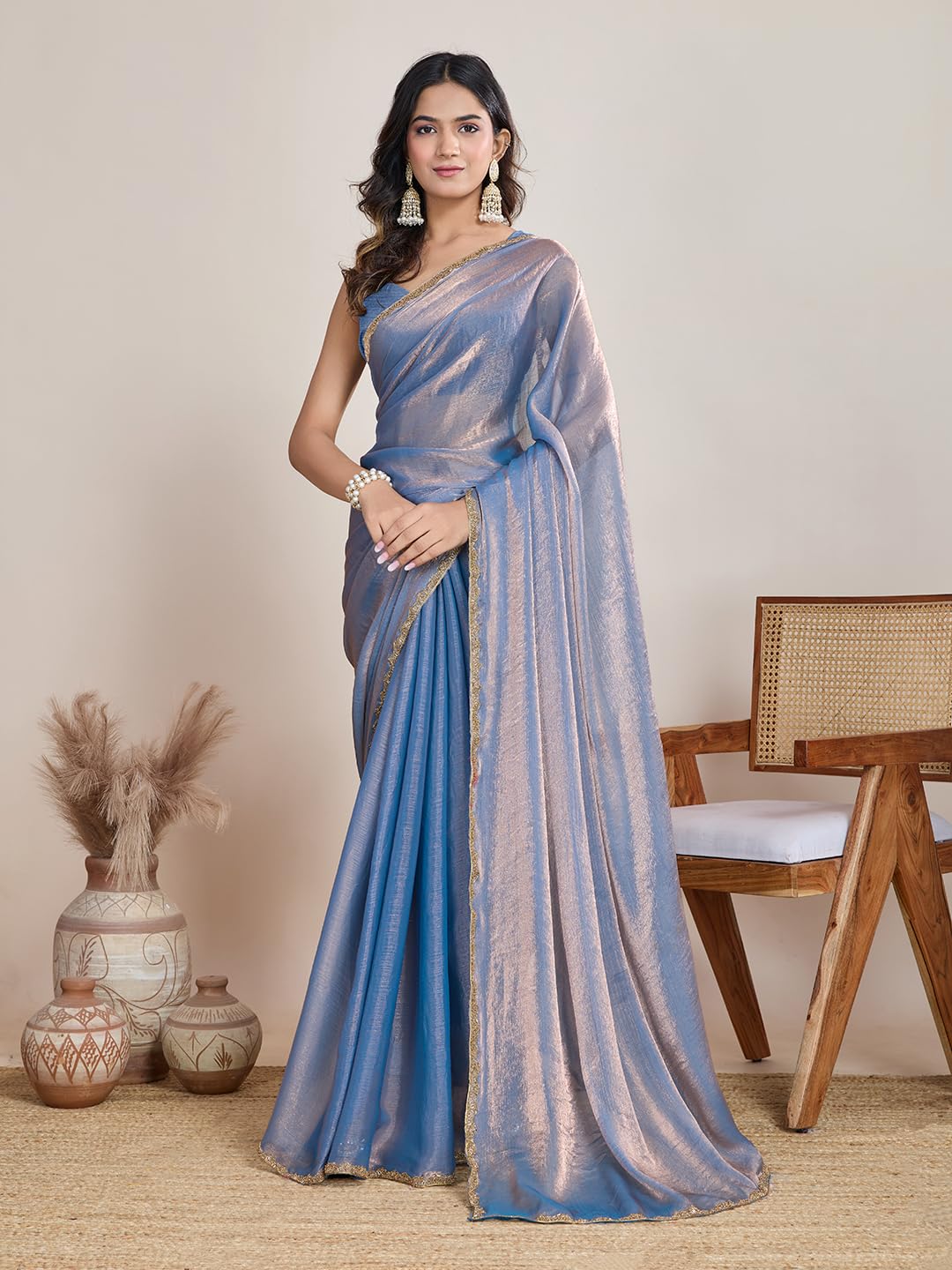 Vasthrlay Classic Traditional Saree with elegant chiffon styling