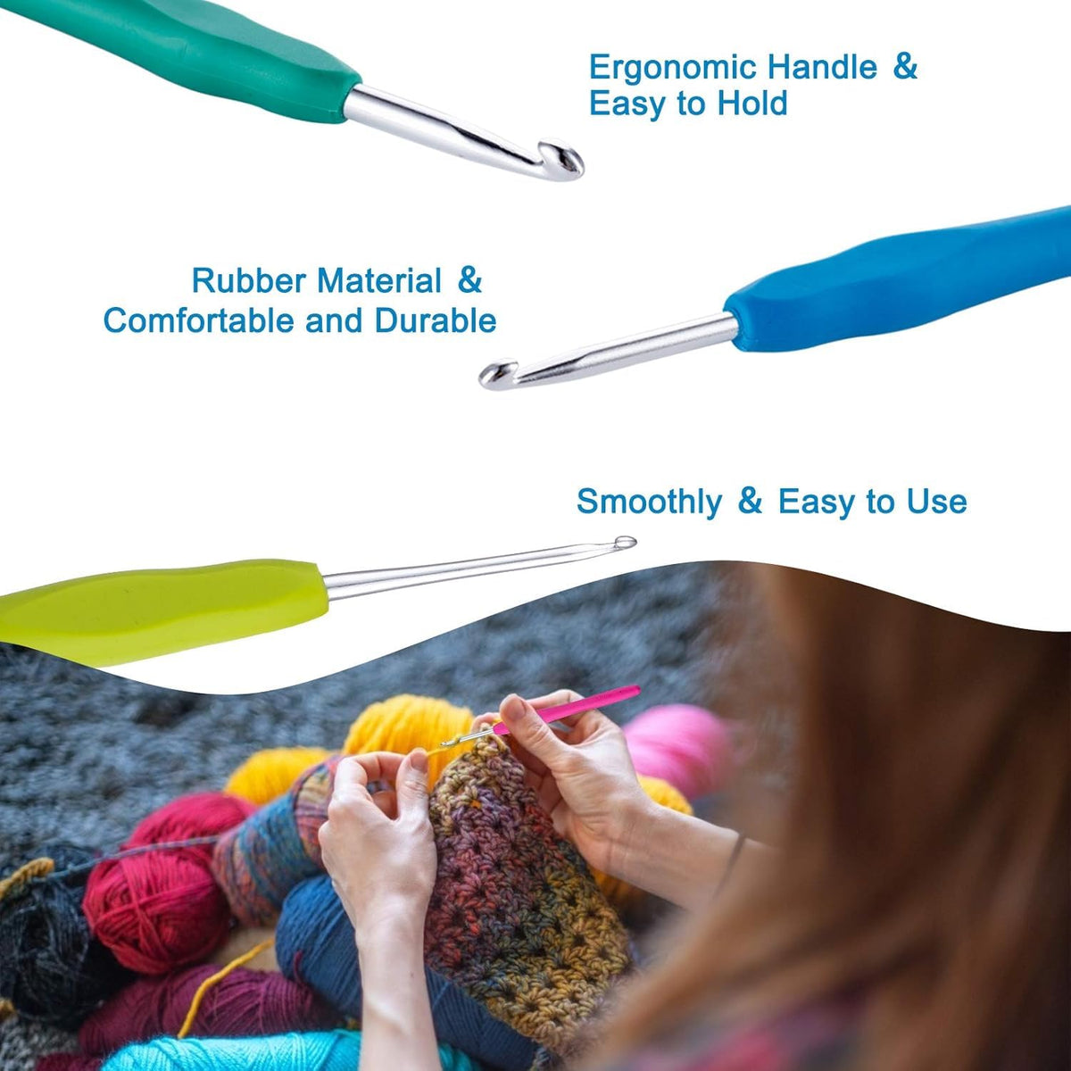 9 Pcs Ergonomic Crochet Hook - image 3