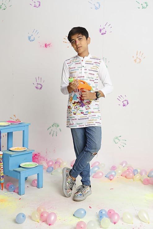 Vasthrlay Unisex's Regular Fit Holi Kurta - PUSHMYCART