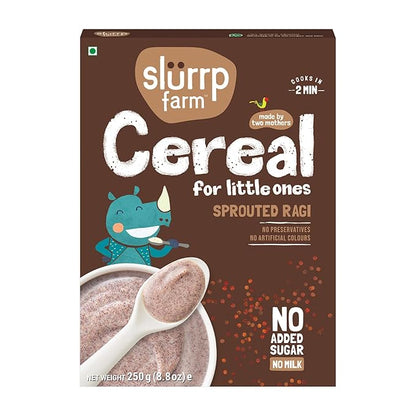 Slurrp Farm No Added Sugar, No Salt, Sprouted Ragi Powder - PUSHMYCART
