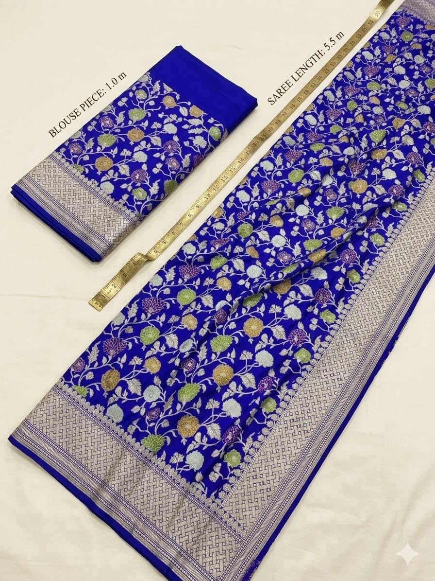 Vasthrlay Banarasi Classic Saree with decorative Traditional design