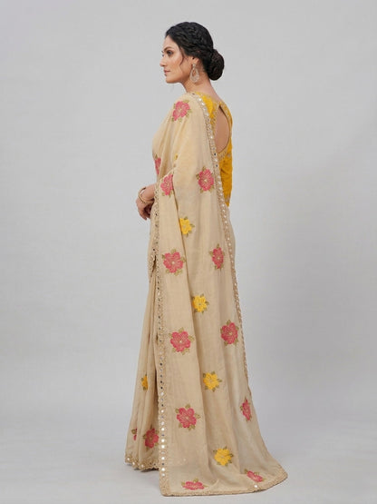 Vasthrlay Ethnic Classic Saree with decorative embroidery design