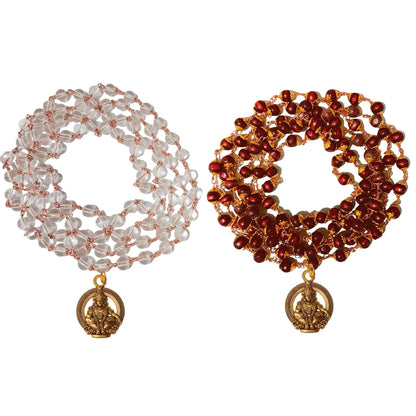 SRI YAGNAA Ayyappa Vratham Spatika Mala Set with Pendant