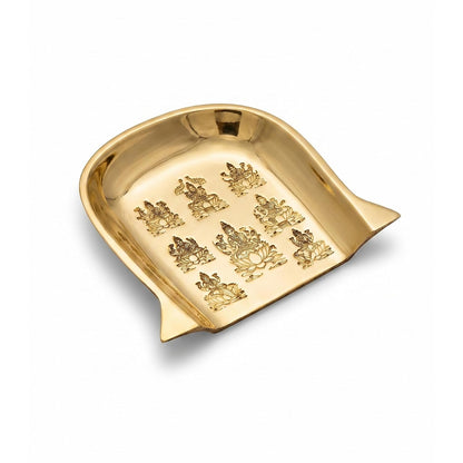 Ashtalakshmi brass muram on white