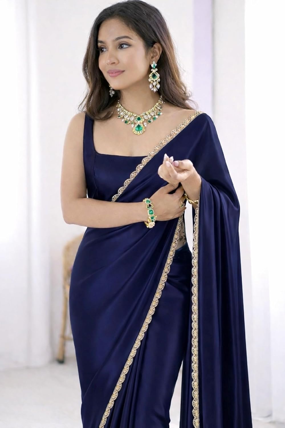 vasthrlayEthnic Ethnic Wear with pleated design