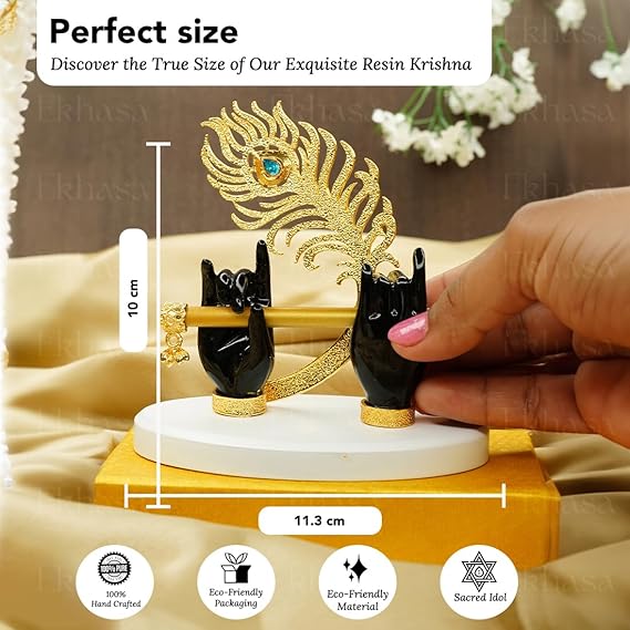 Ekhasa Lord Krishna Hands with Flute Idol (Small Size)