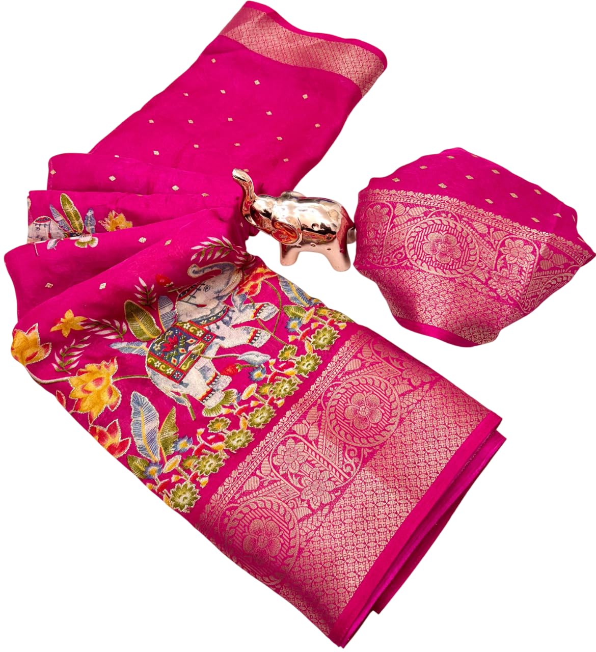 Vasthrlay Classic Georgette Kalamkari Saree for festive ethnic occasions