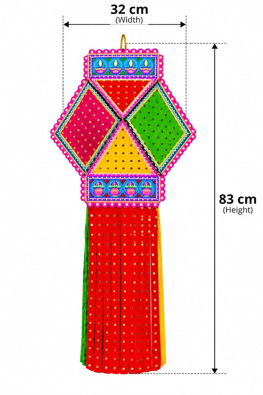Self Assemble Multicolor Velvet Paper Kandil
