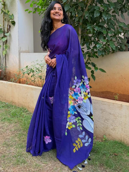 Vasthrlay Classic Traditional Saree with elegant Ethnic styling