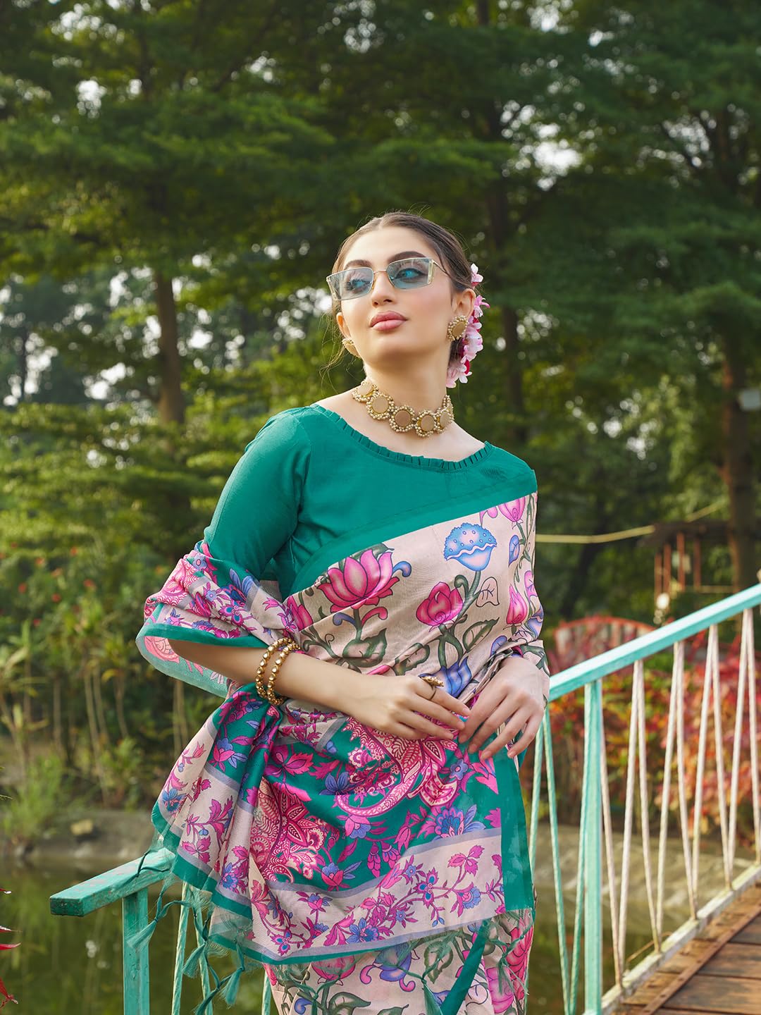 Vasthrlay Classic Kalamkari Saree with elegant Ethnic styling