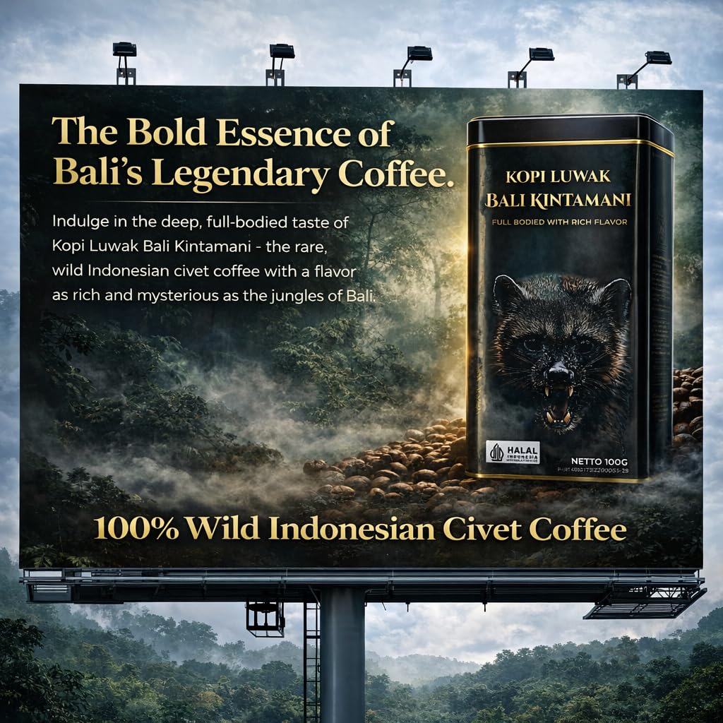 Worcas Kopi Luwak Bali Kintamani Indonesian Coffee 100g