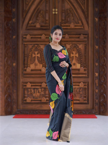 Vasthrlay Border Saree in Classic with refined banarasi ethnic appeal
