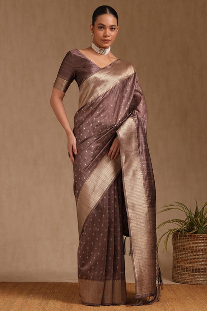 Vasthrlay Classic Traditional Saree with elegant Tussar styling