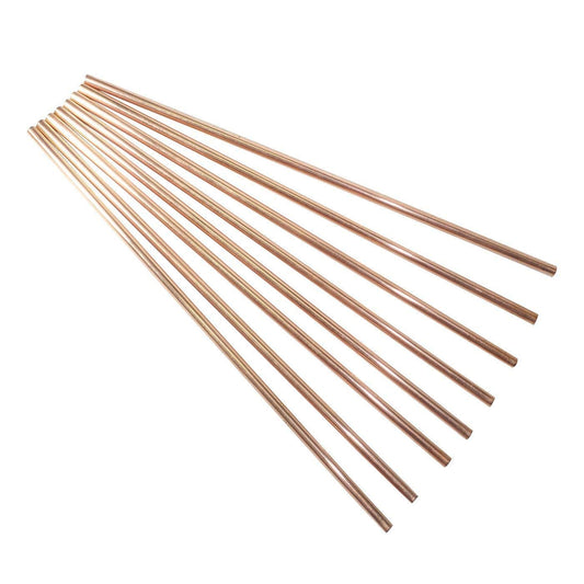 AIA India Pure Copper Plain Drinking Straws 8 Inch