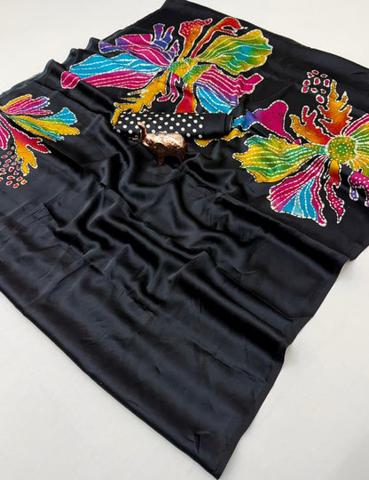 Vasthrlay Classic Traditional Saree with elegant Crepe styling