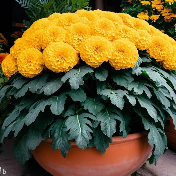 Earth Hopper Marigold African High Yield Hybrid Flower Seeds 