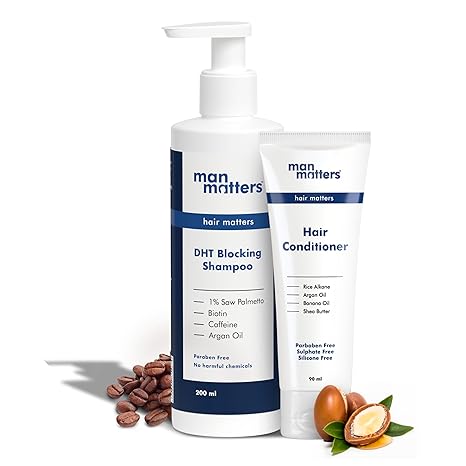 Man Matters Anti Hair Fall Shampoo 200ml & Conditioner 90ml - PUSHMYCART