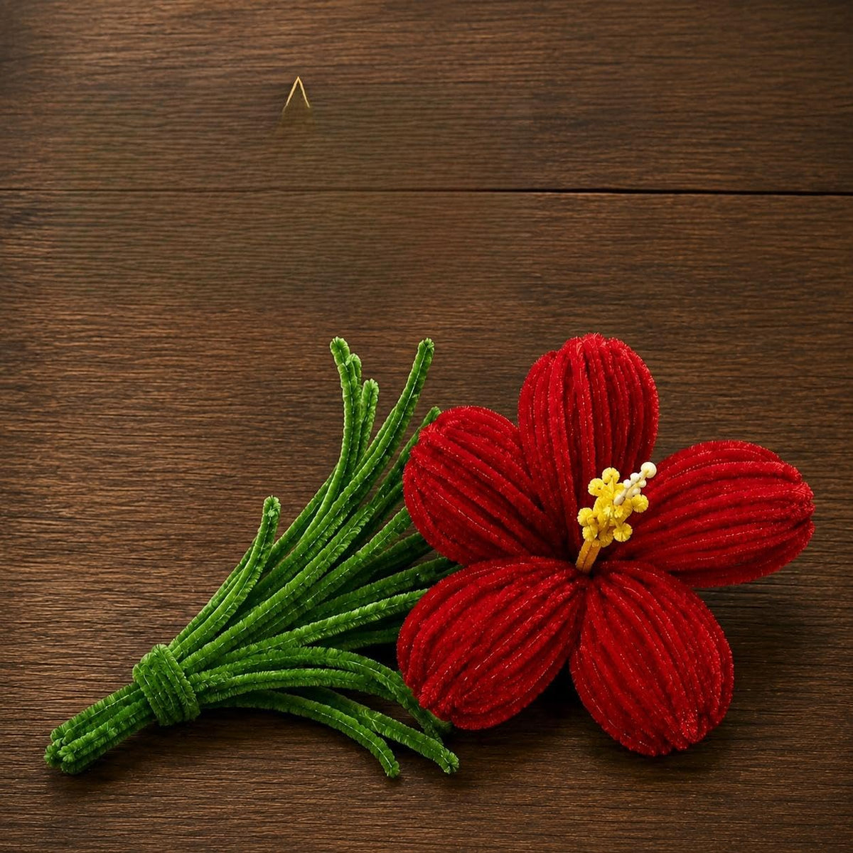 Durva & Hibiscus Handmade Artificial Flower with Durva Grass - image 1