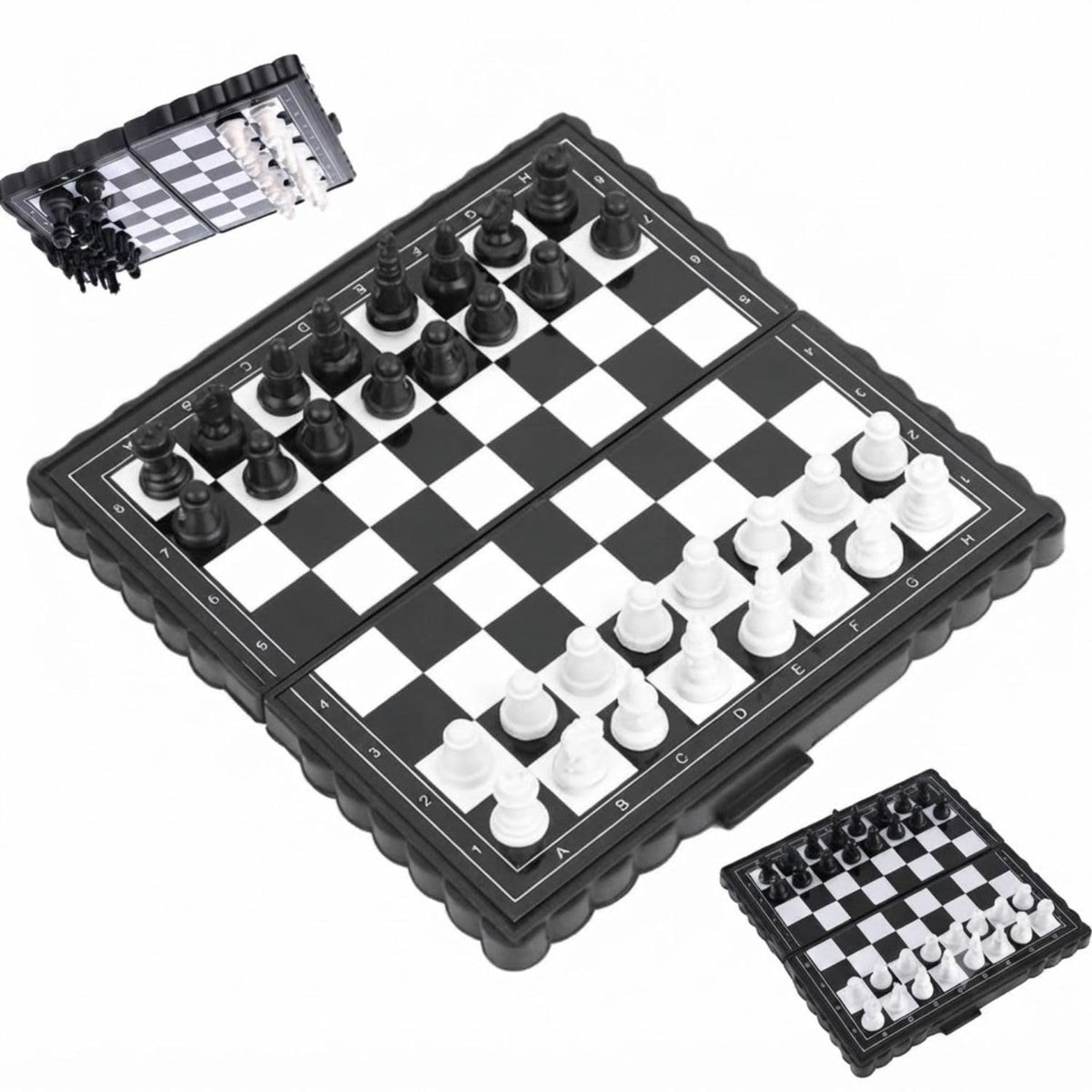 Ruzarth Mini Magnetic Folding Travel Chess Set with Storage Case