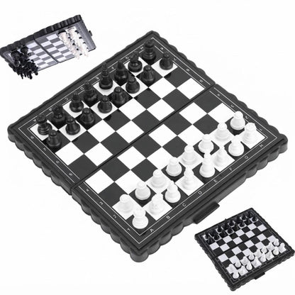 Ruzarth Mini Magnetic Folding Travel Chess Set with Storage Case