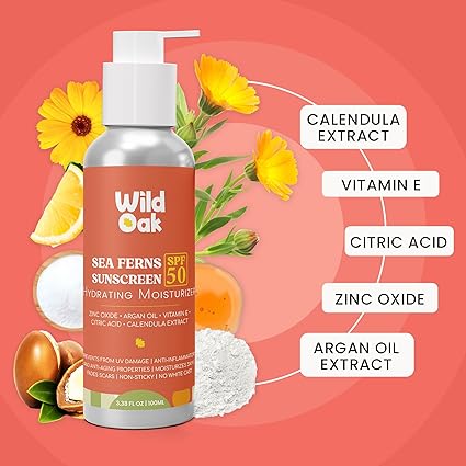 Wild Oak Sunscreen + Moisturizer (SPF 50) PA+++ 