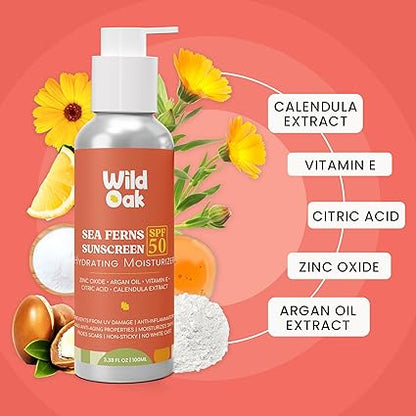 Wild Oak Sunscreen + Moisturizer (SPF 50) PA+++ 
