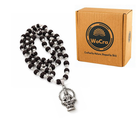 WoCra Karungali Malai 54 Beads with Pendant Ayyappa Vratham Collection