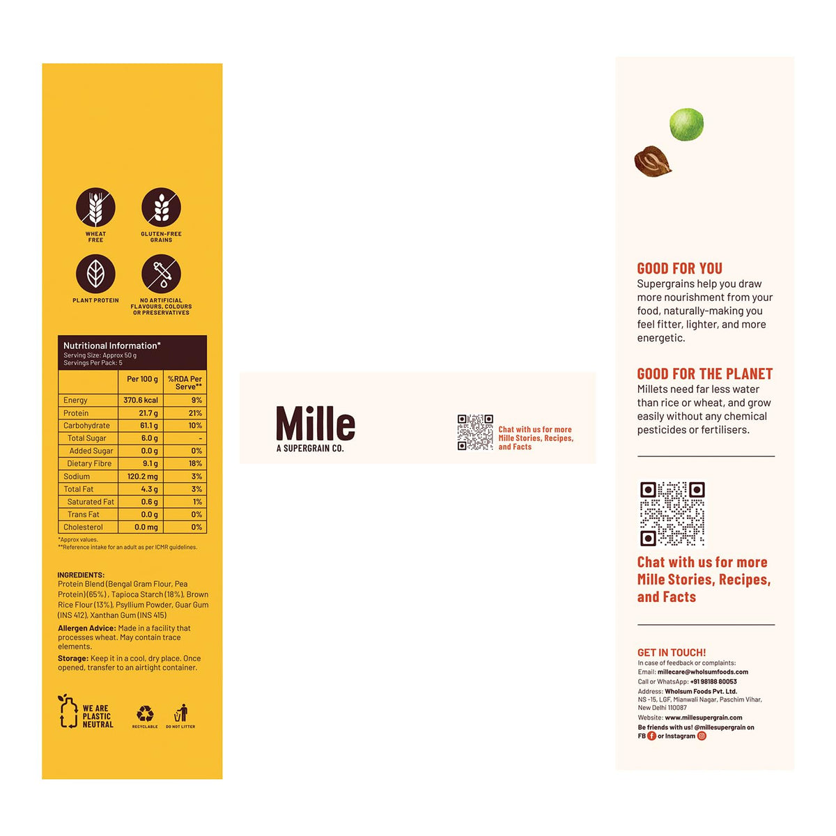 Mille High Protein Fusilli Pasta - PUSHMYCART